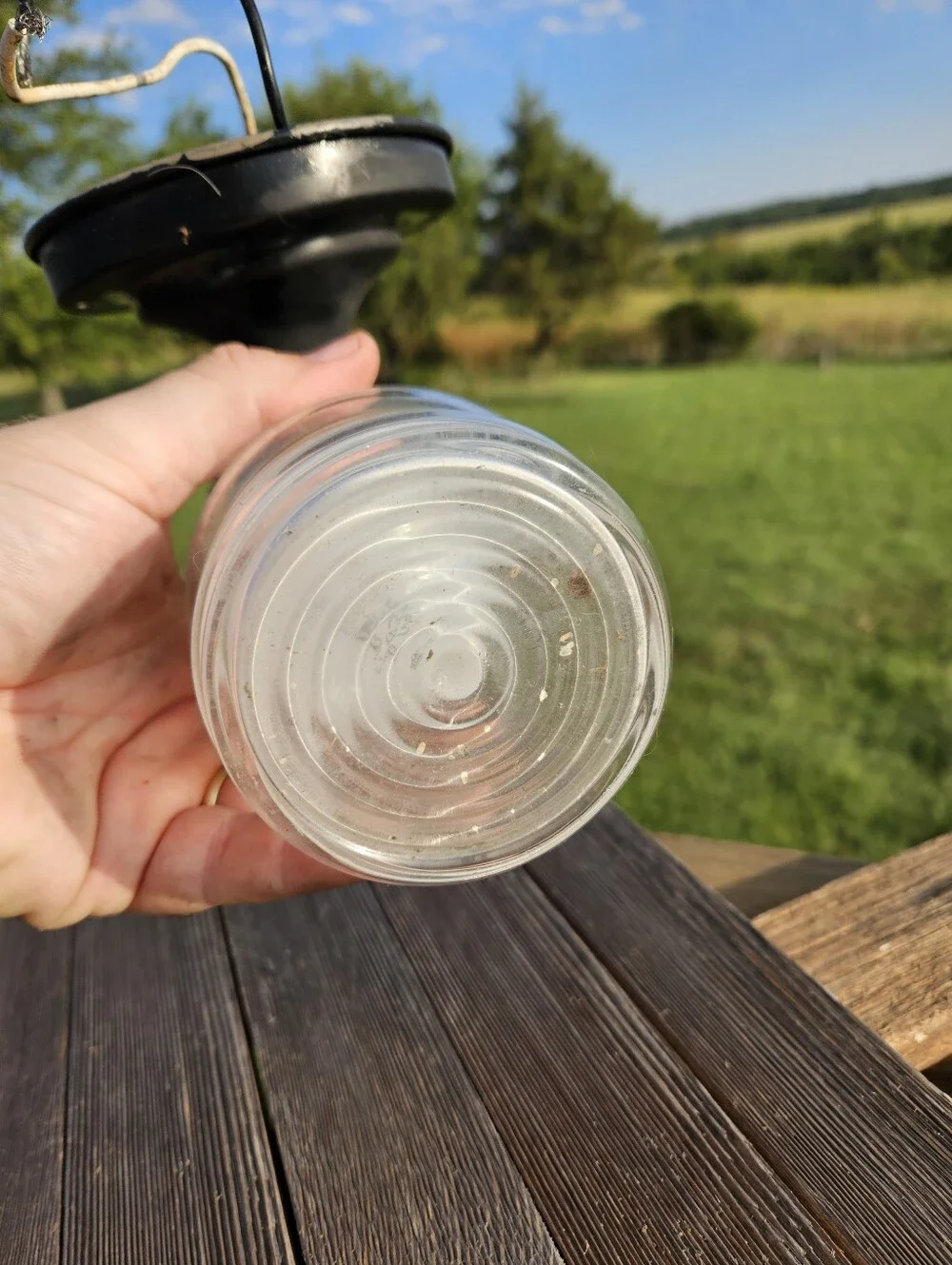 Vintage Jelly Jar Glass Wall Lantern Porch Sconce